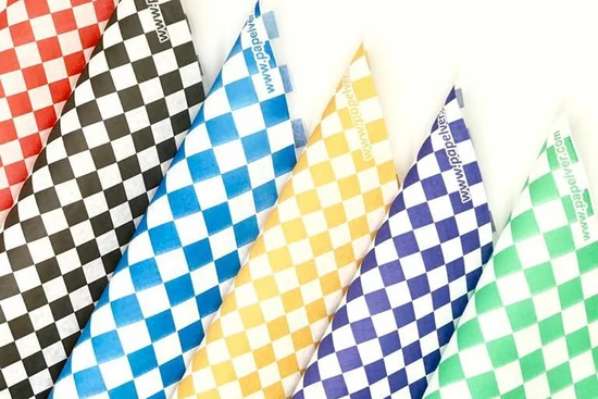 Manteletas de papel encerado a cuadros — Papelver - PAPELVER - PAPELVER Manteletas de papel encerado grado alimenticio a cuadros en varios colores Papelver